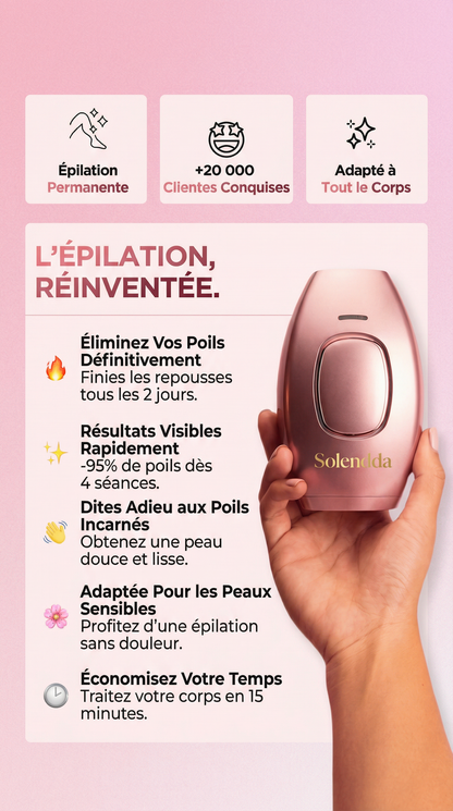Solendda épilateur à lumière pulsée